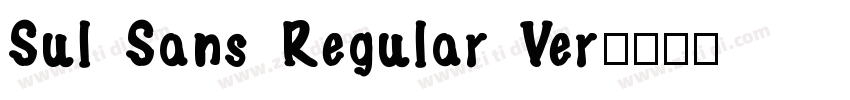 Sul Sans Regular Ver字体转换